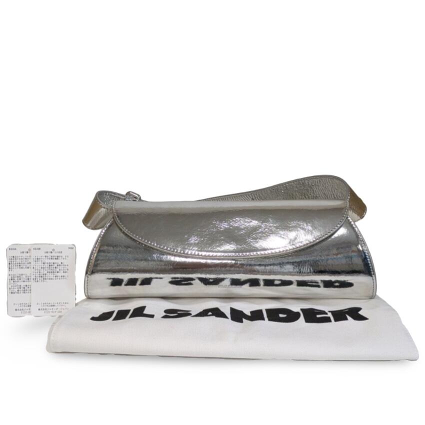 【新品同様】JIL SANDER ジルサンダー カンノーロスモール ショルダーバッグ シルバー 【中古】【鑑定済み】