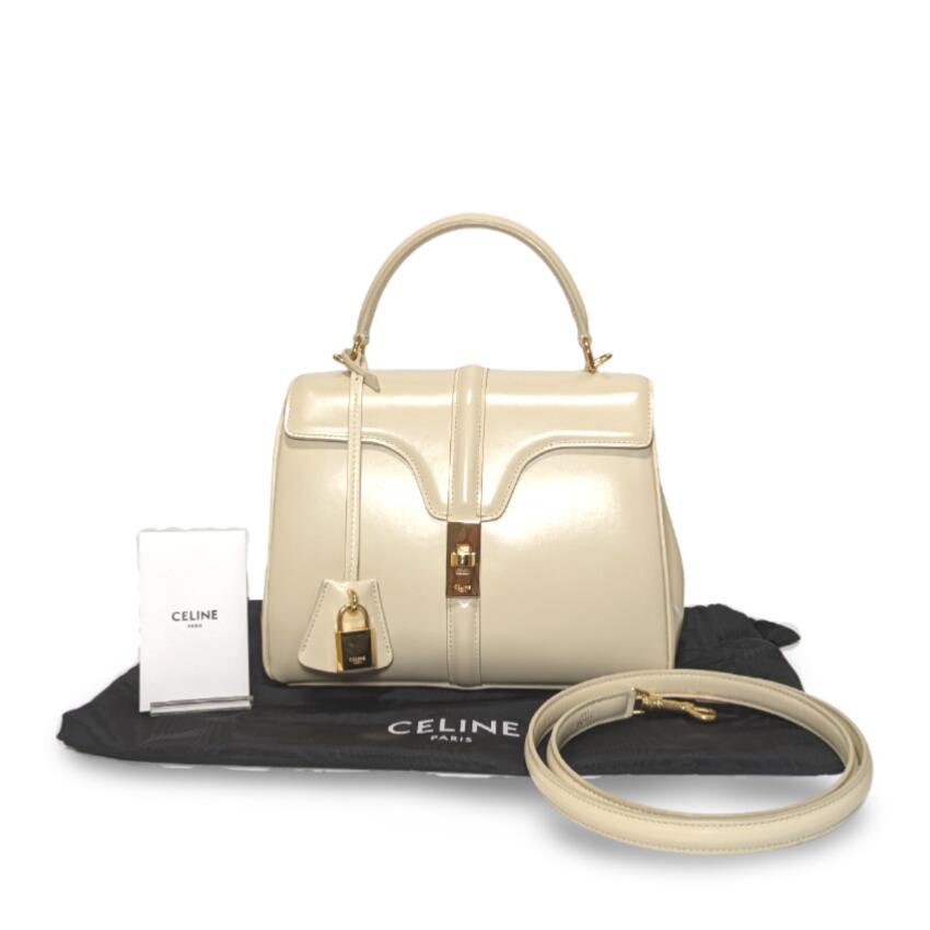 【極美品】 CELINE セリーヌ セーズ 16 スモール ハンドバック 通貨価値60万円 【中古】【価値付ける済み】