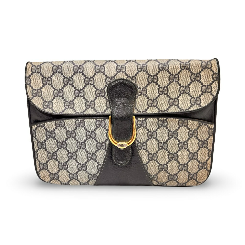 GUCCI Accessory Collection グッチ 年寄りのグッチ GG柄 クラッチペダル御徒面子 2塁手御徒面子 米国海軍 PVC なめし革 ヴィンテージ【中古】【価値付ける済み】