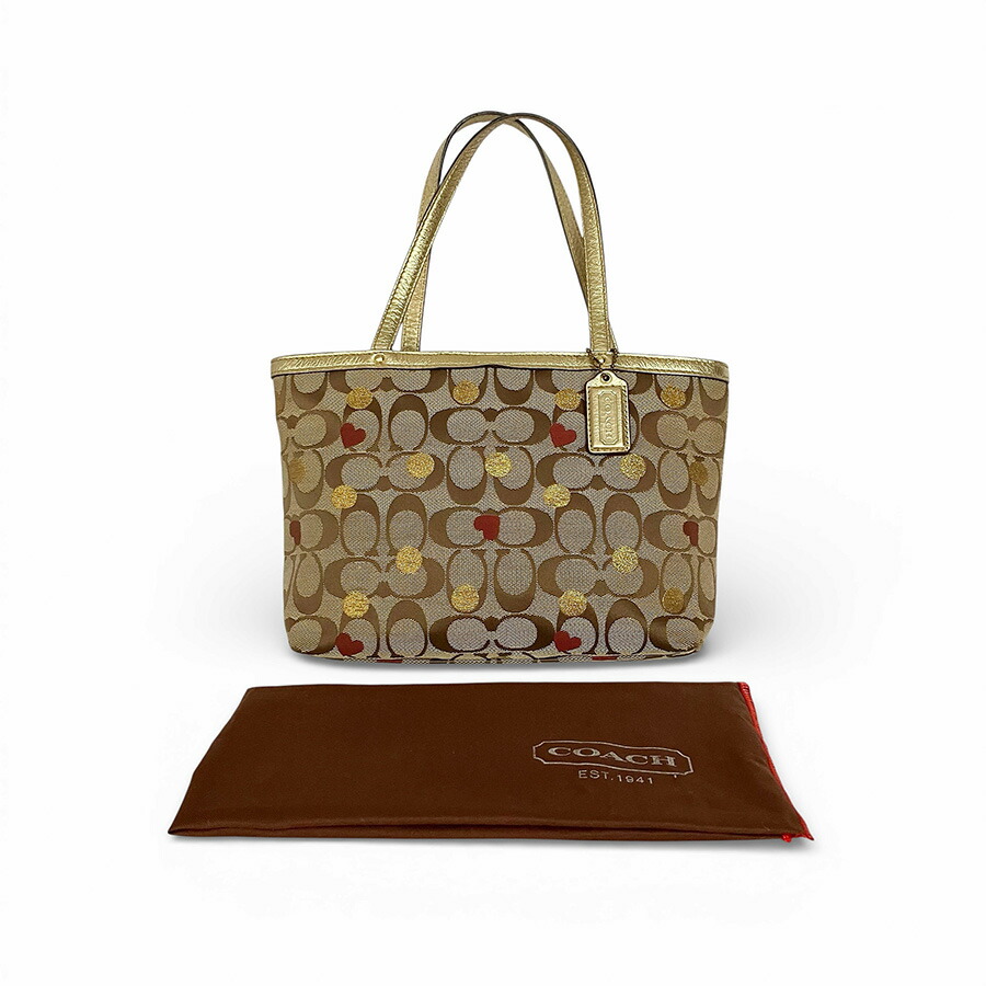 COACH コーチ職 ローラ シークネットボール アドマイアー 書き判 ミニ トートバッグ ハンドバック カーキ F46933【中古】【位置づける済み】