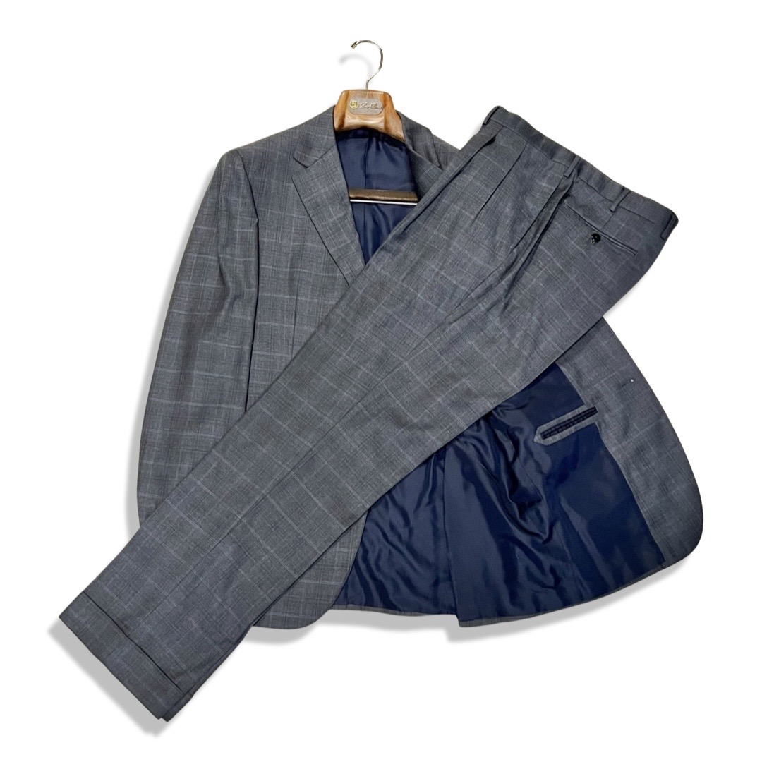 【美品✨シルク】シップス×ロロピアーナ スーツ セットアップ グレー 48 美品✨シルク】シップス×ロロピアーナ スーツ セットアップ