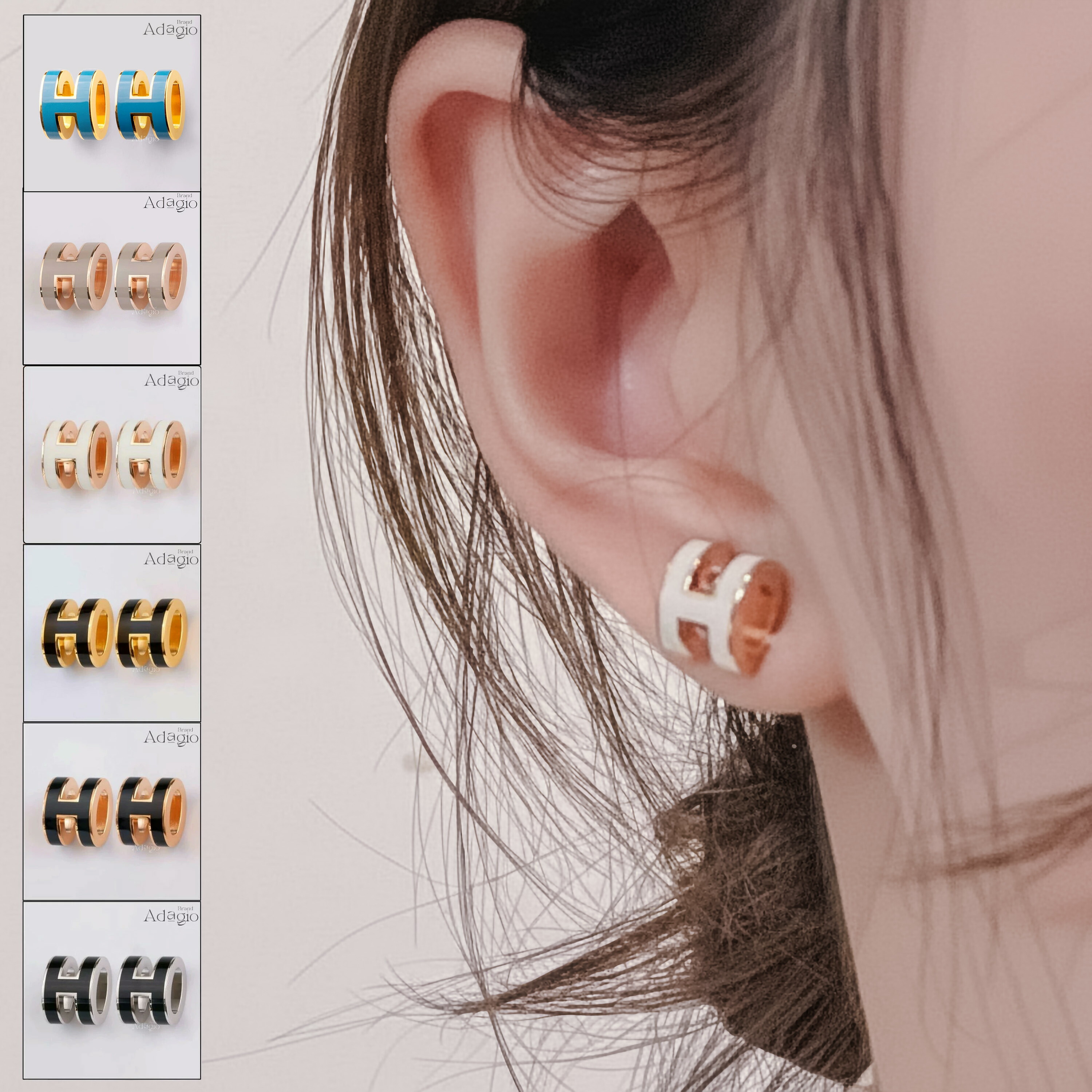 楽天市場】エルメス ピアス レディース ミニ ポップH スタッド