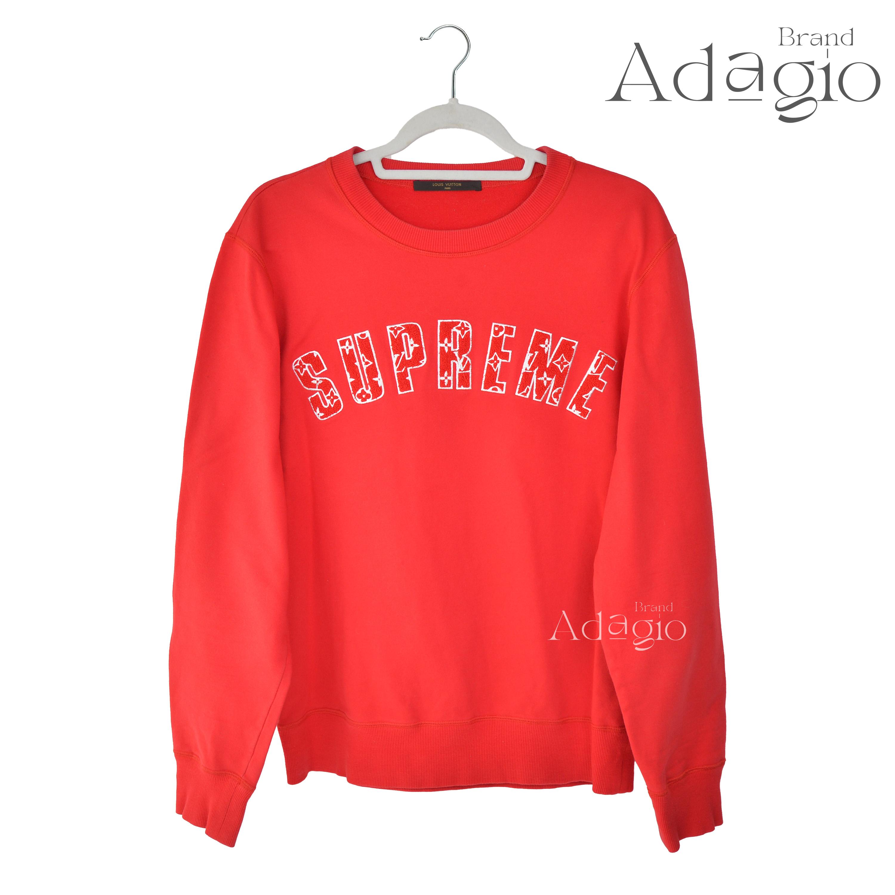 Supreme Louis Vuitton パーカー レッド Louis Vuitton x Supreme Hoodie L