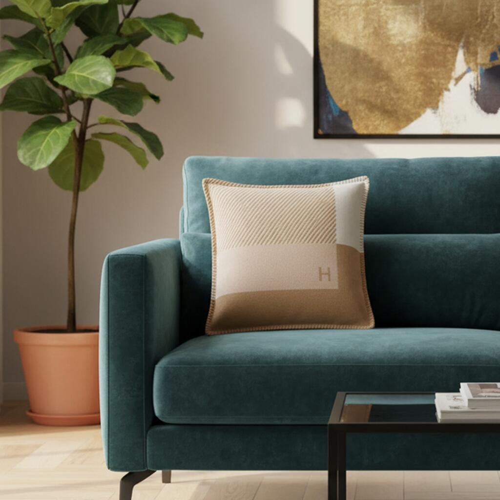 楽天市場】【美品】HERMES エルメス クッション カバー エクリュ