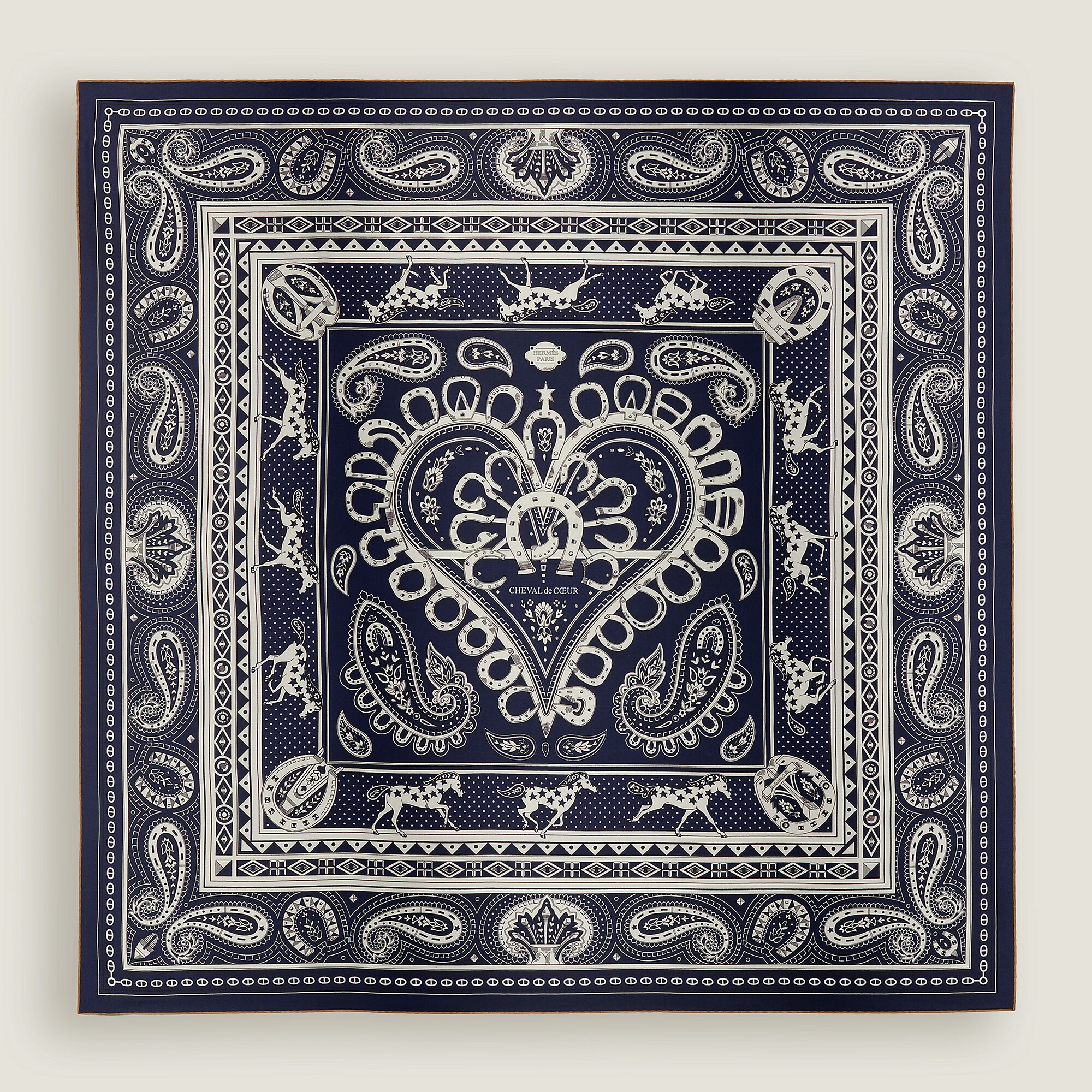 楽天市場】【未使用】 エルメス ショール カレ ジェアン 140 宮廷の