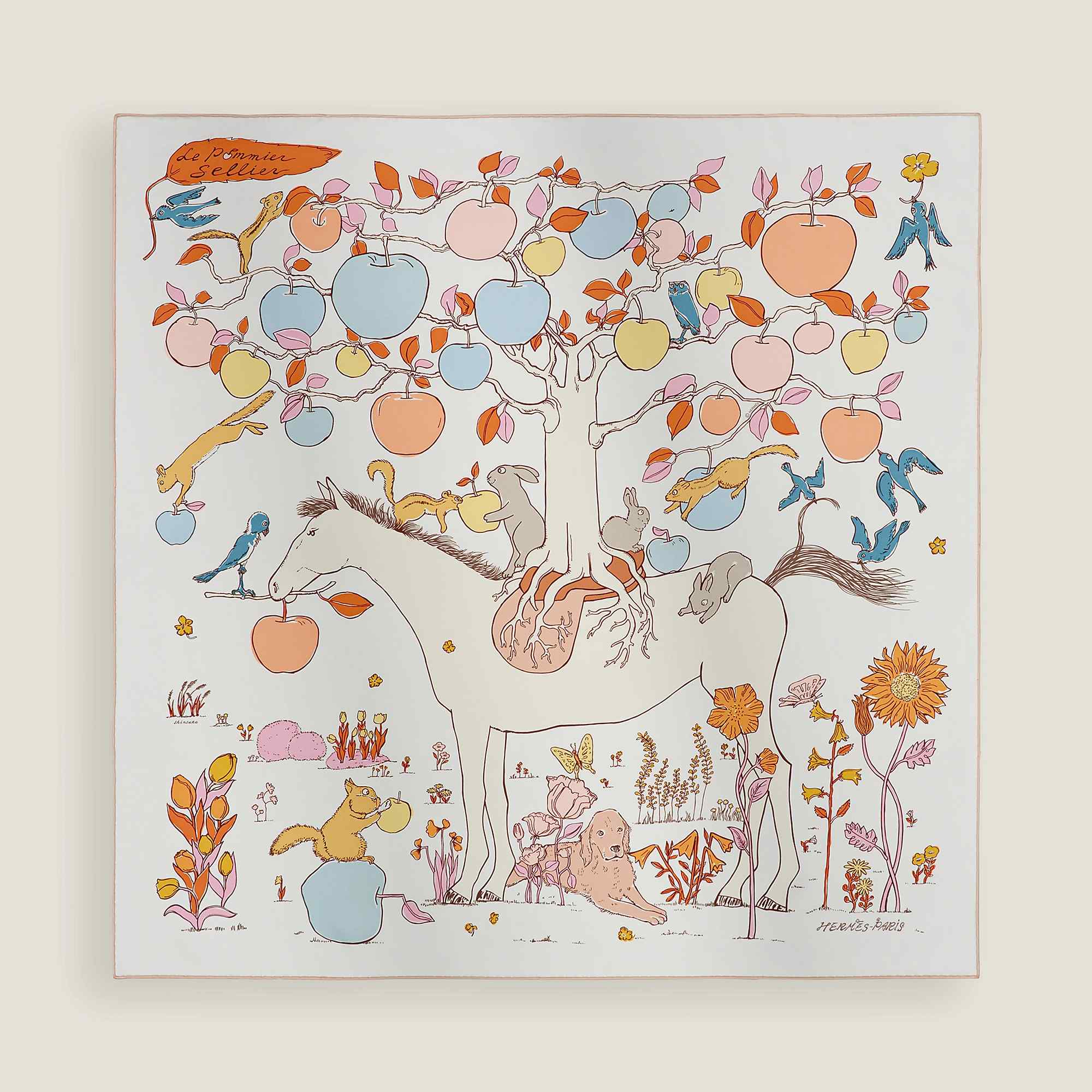 楽天市場】【美品】エルメス スカーフ カレ90 Rocaille ロカイユ