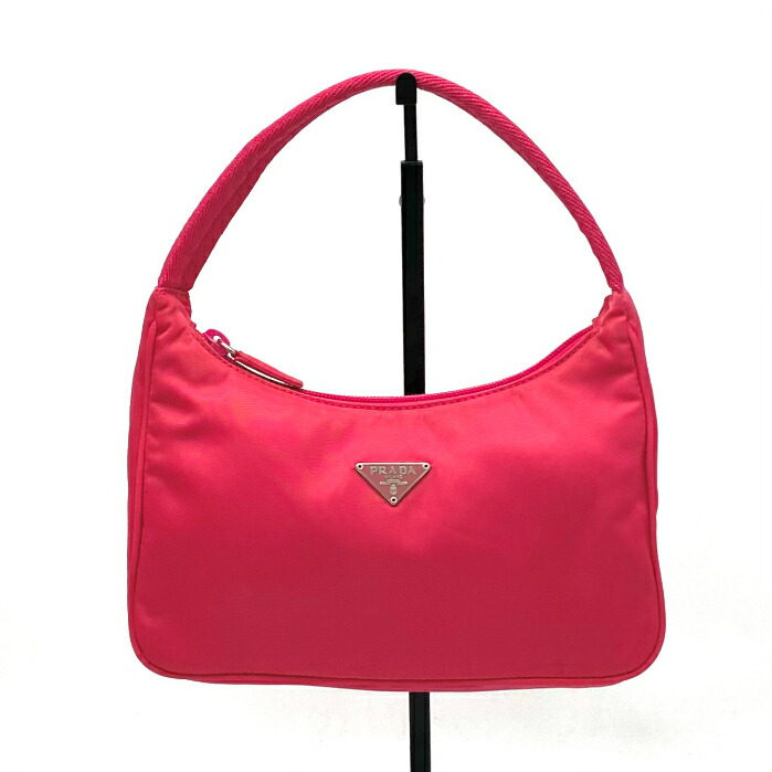 楽天市場】【中古】良品 PRADA プラダ ナイロン 三角ロゴ プレート