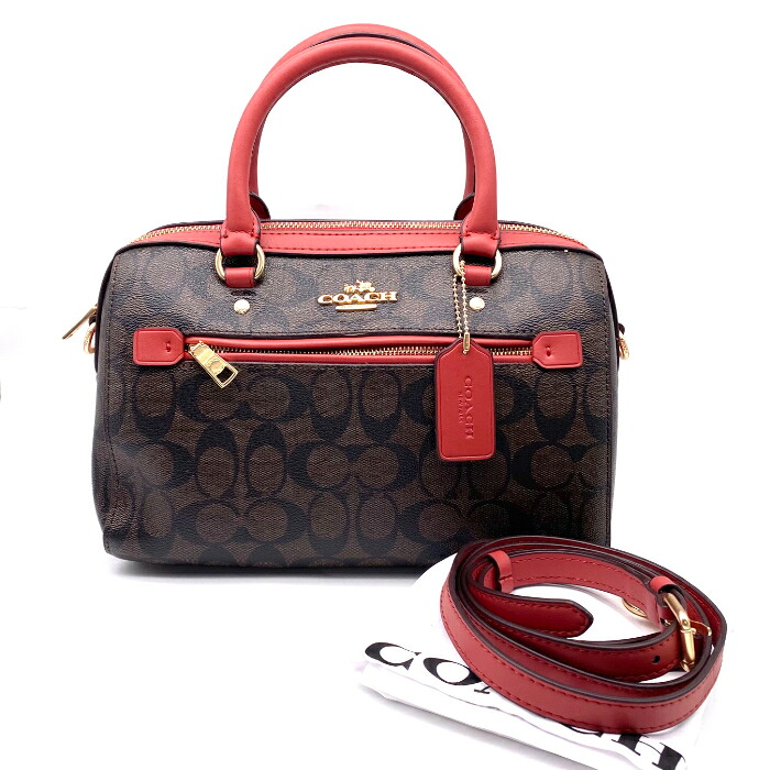 【中古】美品 COACH コーチ シグネチャー 2way レザー ハンド ショルダー バッグ eY0957A｜ブランドビリオン