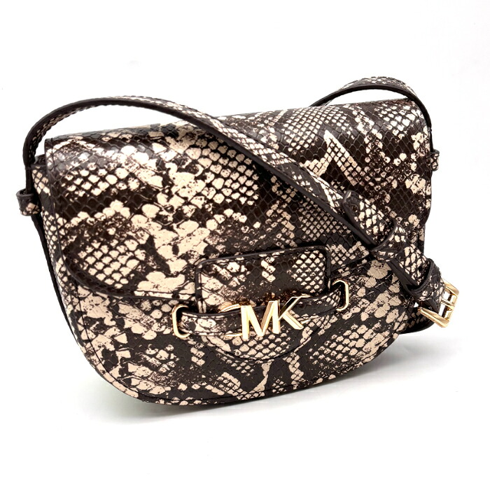 【中古】MICHAEL KORS マイケルコース ロゴ パイソン 型押し レザー ショルダー バッグ eH07128A｜ブランドビリオン 11,840円