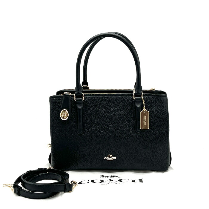 【中古】良品 COACH コーチ職 ロゴタイプ 2way なめし革 お手手 肩先 御徒面子 eH07138N