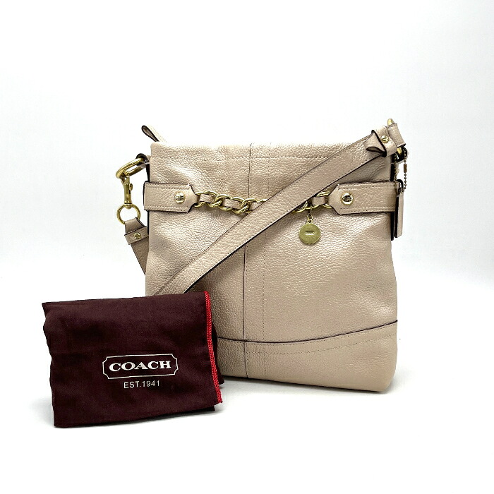 【中古】 美品 COACH コーチ チェーン ベルト レザー ショルダー バッグ eY0945N｜ブランドビリオン