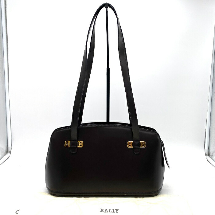【中古】良品 BALLY バリー ロゴ ボックス カーフ ハンド トート バッグ eY08220A｜ブランドビリオン