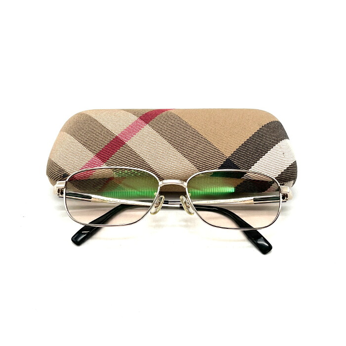【中古】美品 Burberry バーバリー ロゴ 度入り スチール サングラス eH0996N|ブランドビリオン