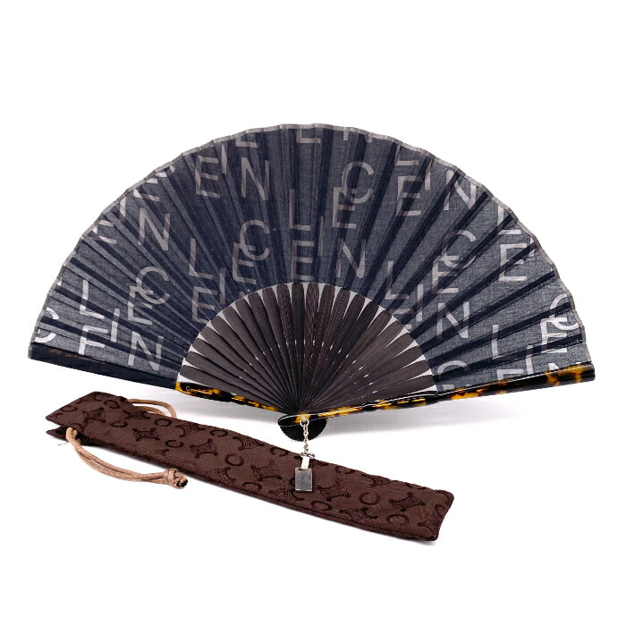 楽天市場】【未使用品】 CELINE セリーヌ 扇子 シルク100% 竹 チャーム