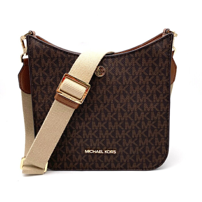 【中古】極美品 MICHAEL KORS マイケルコース ロゴ シグネチャー レザー ショルダー バッグ eY10125A｜ブランドビリオン