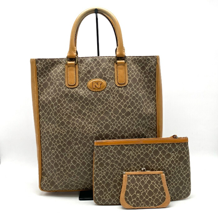 【中古】NINA RICCI ニナ リッチ ロゴ レザー ハンド バッグ fY11225N