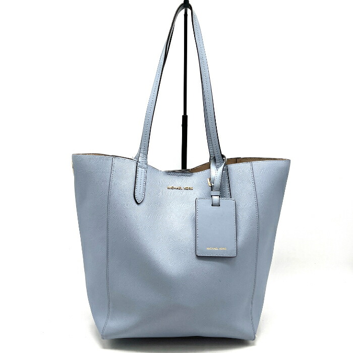 【中古】MICHAEL KORS マイケル教科課程 ロゴタイプ なめし革 御手々 トート 御徒面子 fY11235A