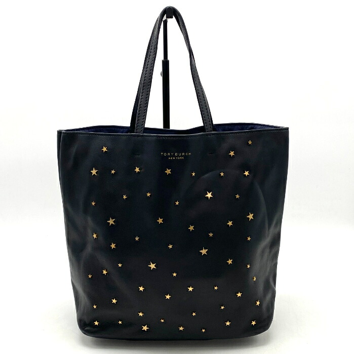 【中古】TORY BURCH トリー バーチ ロゴ スター スタッズ レザー ハンド バッグ fY11248A｜ブランドビリオン 8,400円