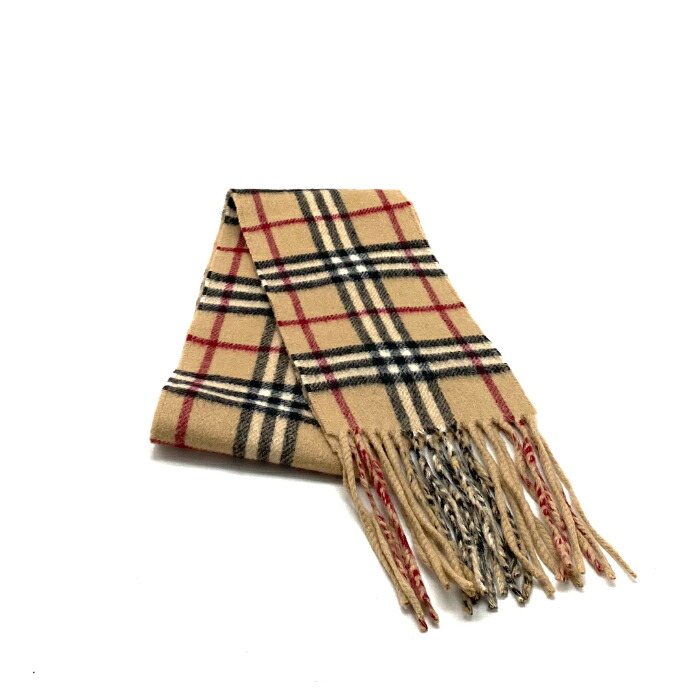 【中古】良品 BURBERRY バーバリー ノヴァ 照合のしるし キッズ カシミール えり巻き fH0129N