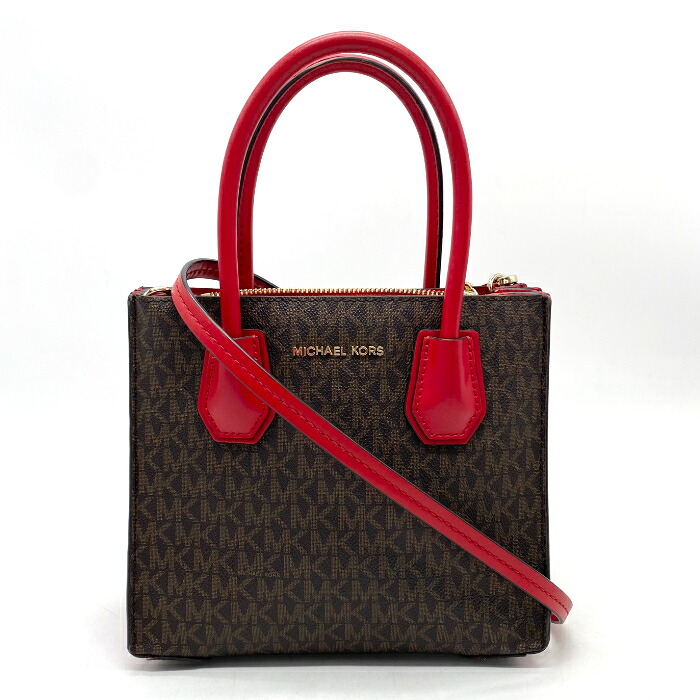 【中古】良品 MICHAEL KORS マイケルコース シグネチャー 2way レザー ハンド ショルダー バッグ fH02129N｜ブランドビリオン