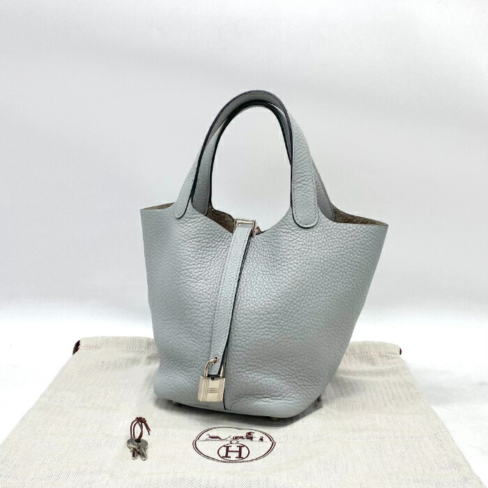 【中古】美品 HERMES エルメス ピコタン鍵を掛ける PM トリヨンクレマンスハンド 御徒面子 T目じるし fY05312A