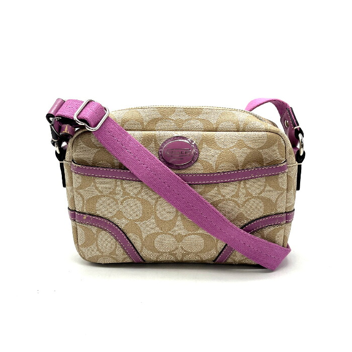 【中古】良品 COACH コーチ シグネチャー レザー ショルダー バッグ fY11198A|ブランドビリオン