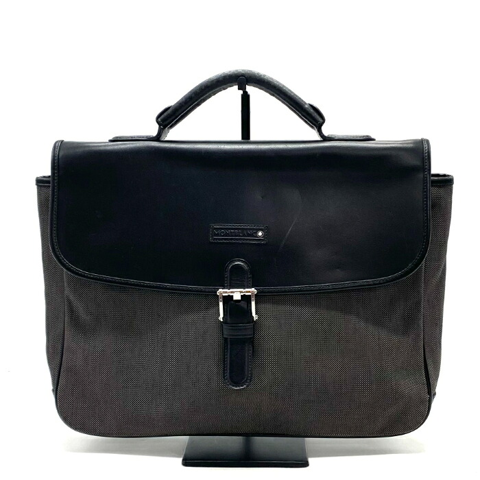 【中古】MONTBLANC モンブラン ロゴタイプ 帆布 なめし革 お手々 商行為 御徒面子 fY11254A