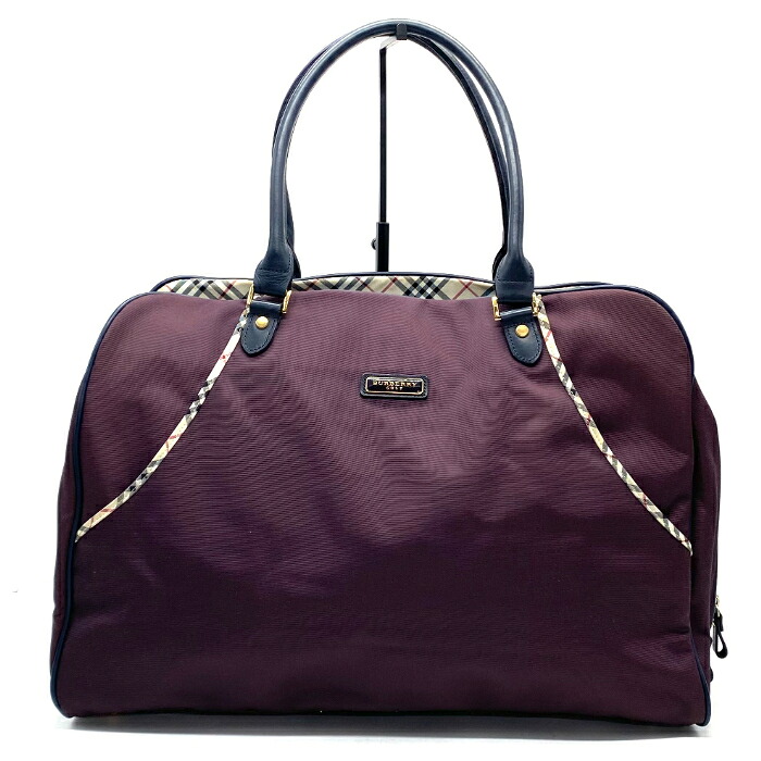 【中古】良品 BURBERRY バーバリー ノヴァチェック ロゴ キャンバス ボストン バッグ fH04206A｜ブランドビリオン 21,586円