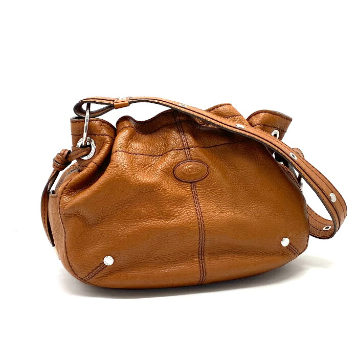 【中古】良品 TOD'S トッズ ロゴ レザー ハンド バッグ fY05119A｜ブランドビリオン