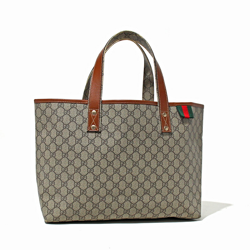 ヴィンテージ☆グッチ☆プリントミニトートバッグ グッチ レディース バッグGUCCI プリント ミニ トートバッグ