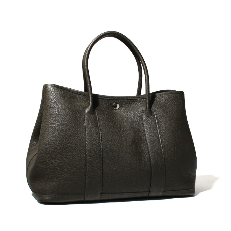 エルメス HERMES ハンドバック 苑地寄りあい PM 36 ヴォーネゴンダ 牛皮 C目じるし 頭を覆う物ブロンズ SAC GARDEN PARTY 36 VEAU NEGONDA VERT BRONZE H051559CK 60