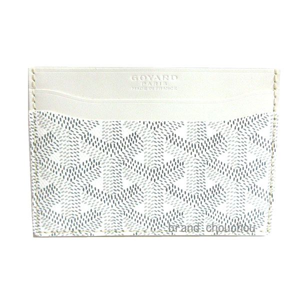 ≪新品≫ 正規品 ゴヤール カードケース SAINT SULPICE サンシュルピス パスケース 名刺入れ 白 ホワイト 箱≪Brand new≫ GOYARD Goyard SAINT SULPICE CARD WALLET White Box　Genuine｜brand chouchou