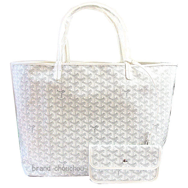 ≪ 新品 ≫ 正規品 GOYARD ゴヤールサンルイ GM 白 ホワイト トート バッグ ショッパー リボン ラッピング ST LOUIS GM White tote bag brand new|brand chouchou