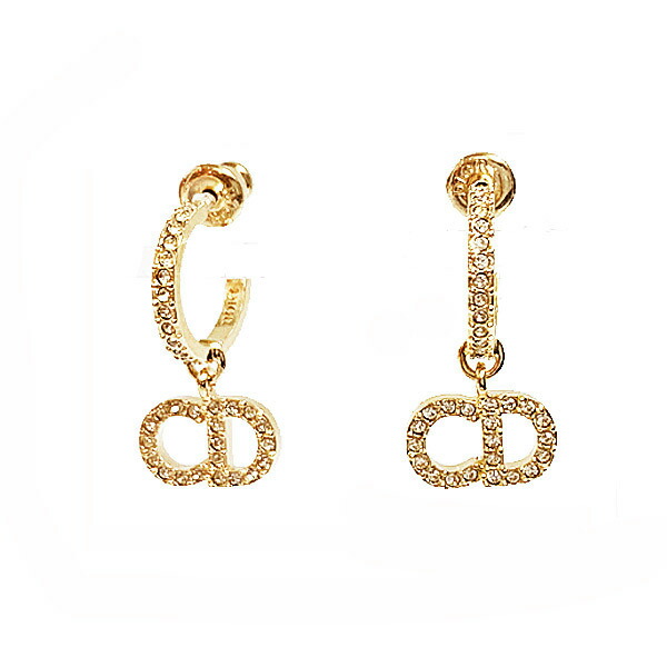 美品 Dior ディオール ピアス フック ゴールド ロゴ スイング 両耳 楽天市場】ディオール ピアス レディース dior 両耳 スタッド