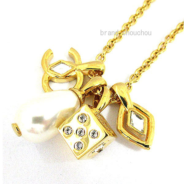 シャネル　ネックレス　シャネル　くすみゴールド　パール 楽天市場】シャネル CHANEL ネックレス チョーカー メタル＆ストラス