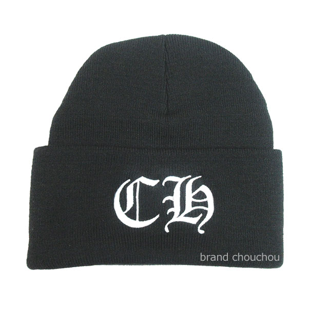 《新品》CHROMEHEARTS クロムハーツ CHロゴ ワッチキャップ ニット帽 ブラック 黒 ビーニー 正規品 ≪Brand new≫Chrome Hearts CH logo watch cap knit hat black beanie Authentic|brand chouchou
