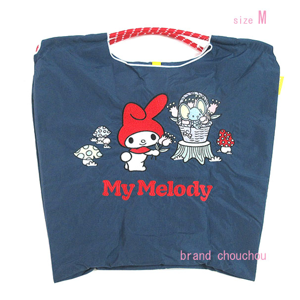 ≪ 新品 ≫ボールアンドチェーン サンリオ マイ一曲 御花 トートバッグ M 黄色付け紙 押さえる エコ 米国海軍 紺 ≪Brand new≫Ball＆Chain Sanrio My Melody Flower Tote Bag Medium Yellow Label Limited Edition Eco Navy