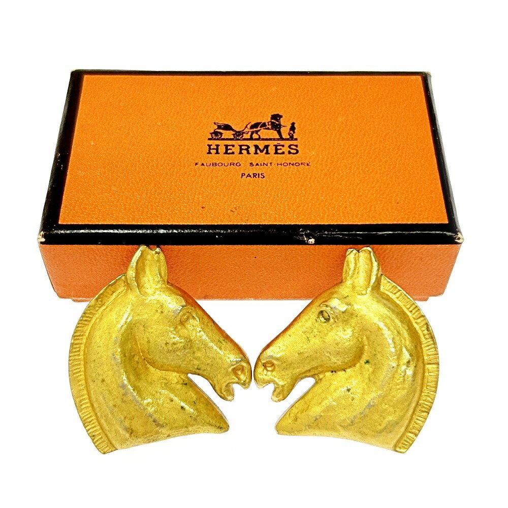 【HERMES】ピアス Cheval 馬 ホース 楽天市場】【中古】HERMES エルメス ホースヘッド イヤリング