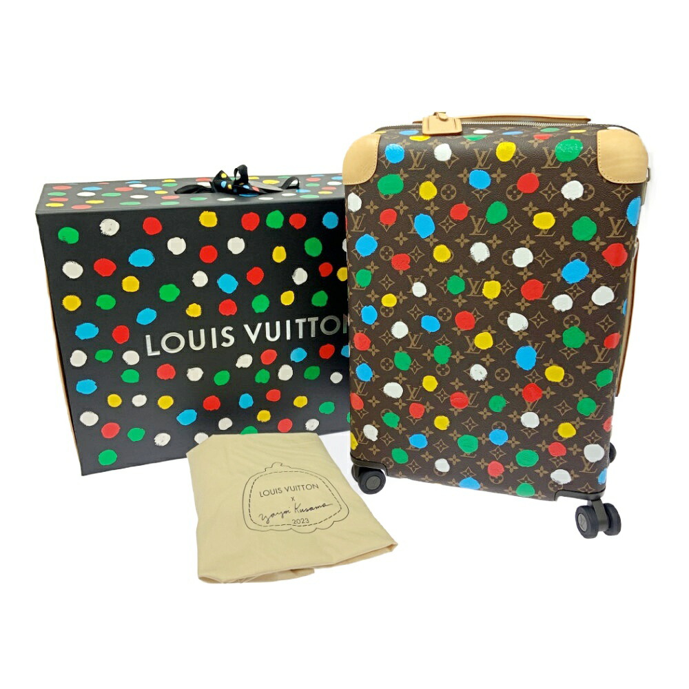 【中古】【箱付き添い人】【新品未当て嵌める】 LOUIS VUITTON ルイ・ヴィトン M10118 モノグラム ホライゾン55 ×草間彌生 赤銅色 395911 キャリーバッグ