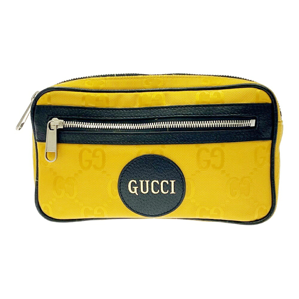 【中古】GUCCI グッチ 631341・527066 ナイロン GG柄 オフ ザ グリッド 上半身御徒面子 黄色 404077 上半身御徒面子