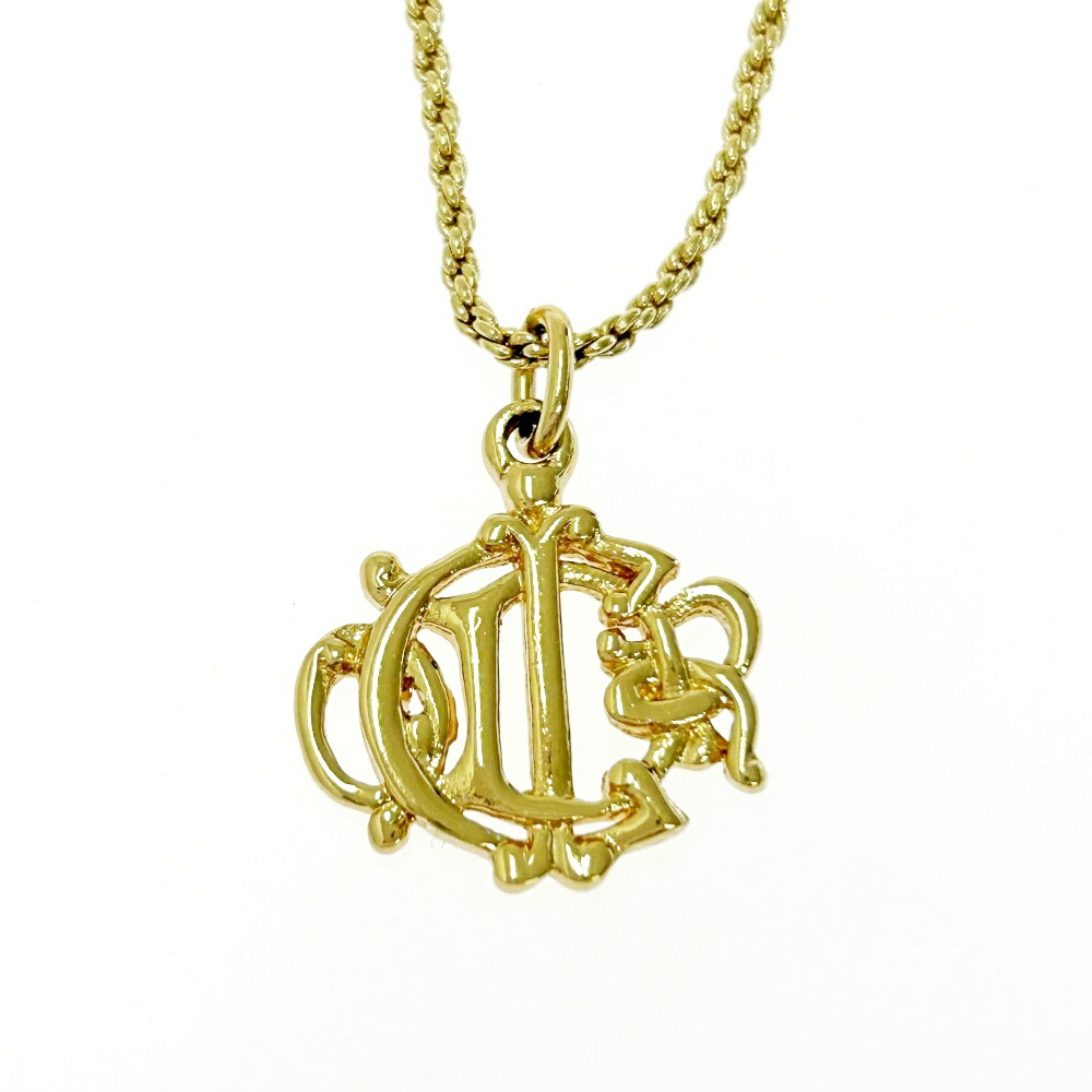 【中古】Christian Dior クリスチャンディオール GP エンブレム ネックレス レディース ゴールド 404891 ネックレス｜ブランドショップ　カラー