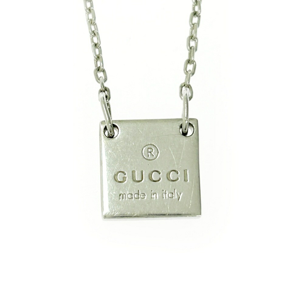 楽天市場】【中古】GUCCI グッチ シルバー ロゴ スクエアプレート