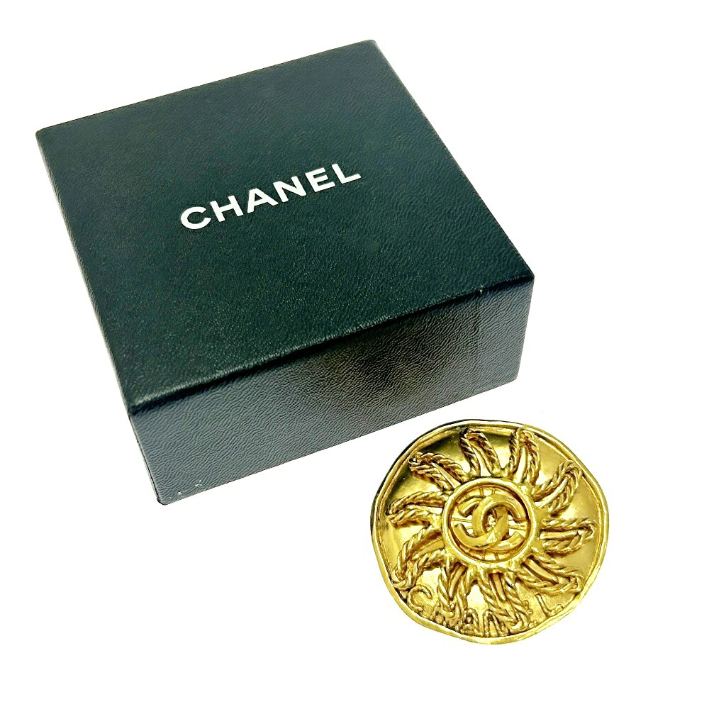【中古】【箱付き】 CHANEL シャネル GP 94A ココマーク 太陽 ブローチ ゴールド 418489 ブローチ 34,971円