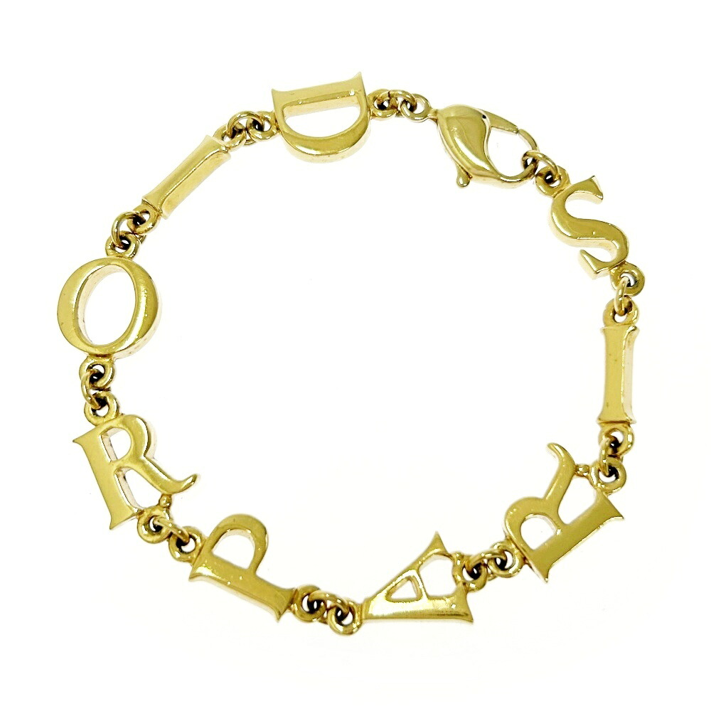 【中古】【箱付き】 Christian Dior クリスチャンディオール GP DIOR PARIS ロゴ ブレスレット ゴールド 426164 ブレスレット|ブランドショップ カラー