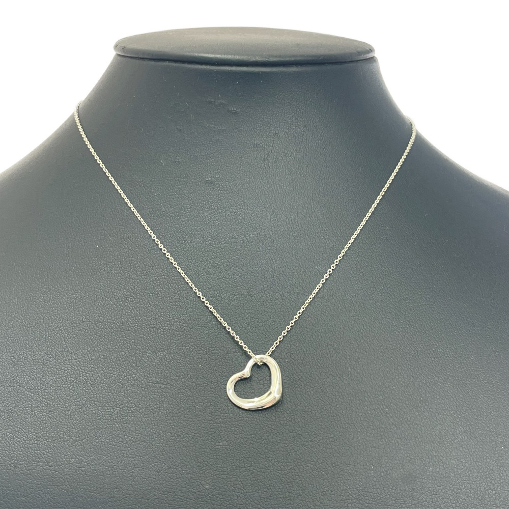 【中古】【保存袋付き】 TIFFANY&Co. ティファニー シルバー オープンハートネックレス 2.2g 925刻印 448913 ネックレス