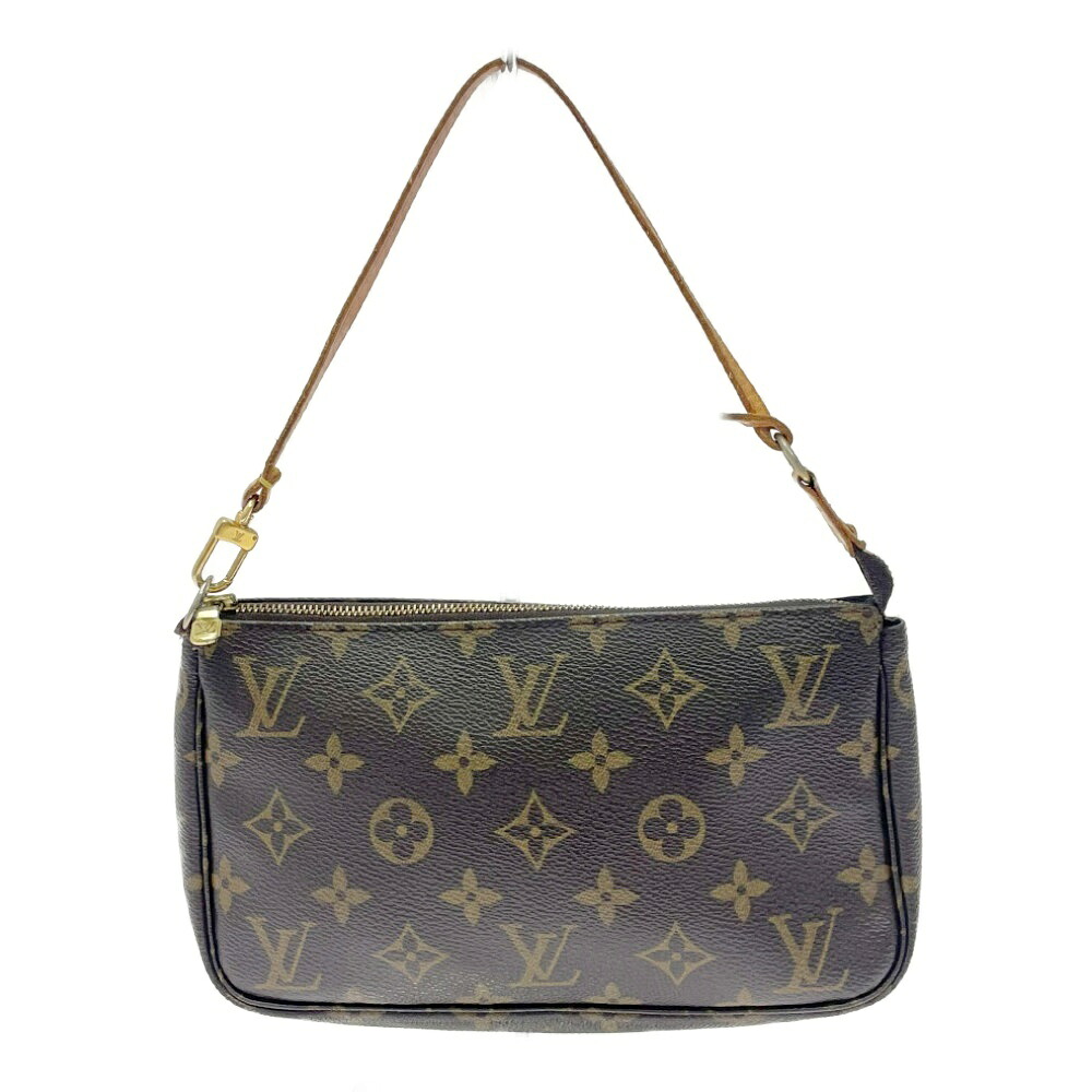 【中古】LOUIS VUITTON ルイ・ヴィトン M51980 モノグラム PVC ポシェット・アクセソワール 合切袋 赤銅色 425042 合切袋