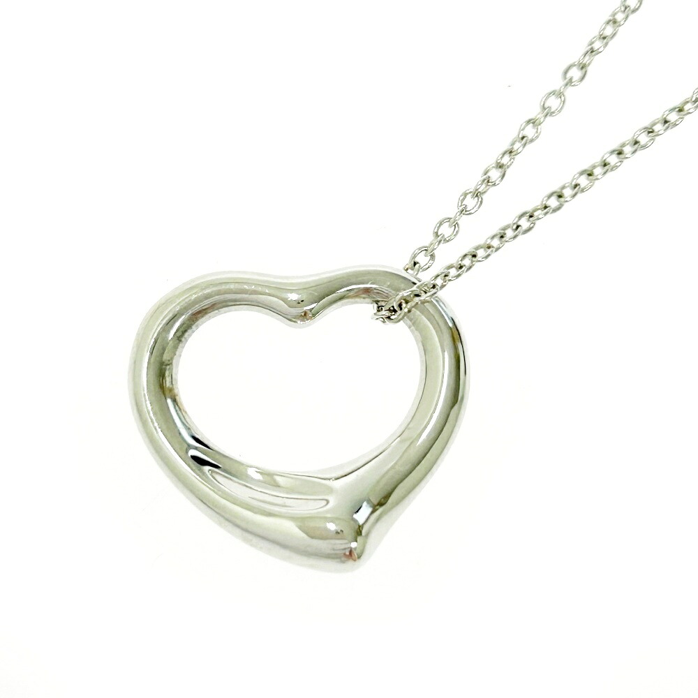 【中古】TIFFANY&Co. ティファニー シルバー エルサペレッティ オープンハート ネックレス 2.9g 925刻印 471211 ネックレス