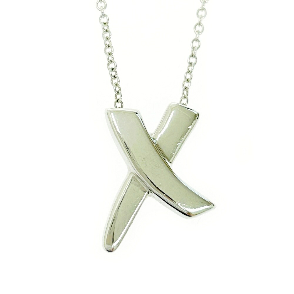 【中古】【箱付き】 TIFFANY&Co. ティファニー シルバー パロマピカソ キス クロス ネックレス 2.3g 925刻印 479526 ネックレス