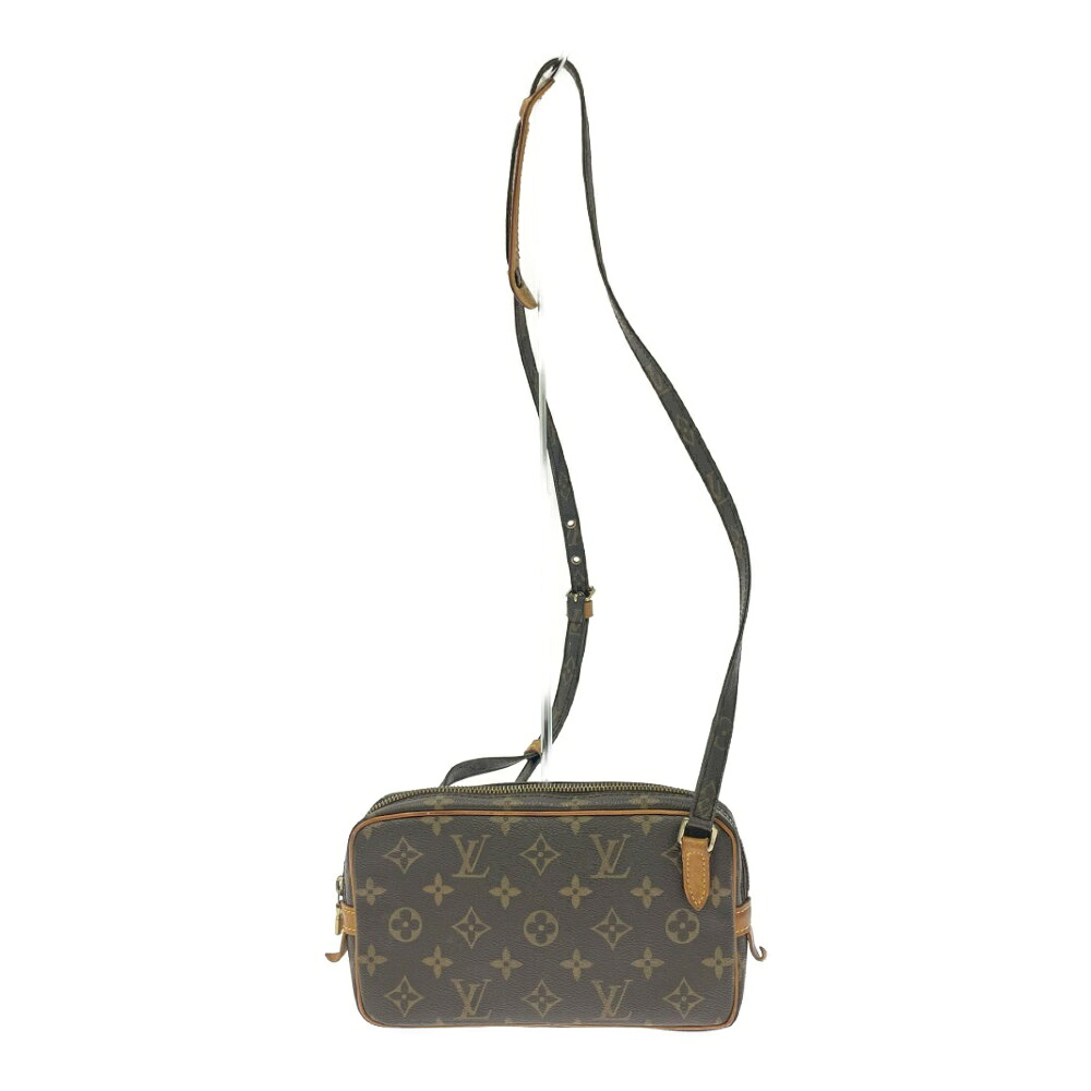 【中古】LOUIS VUITTON ルイ・ヴィトン M51828 モノグラム PVC ポシェット マルリーバンドリエール ブラウン 443960 ショルダーバッグ|ブランドショップ カラー