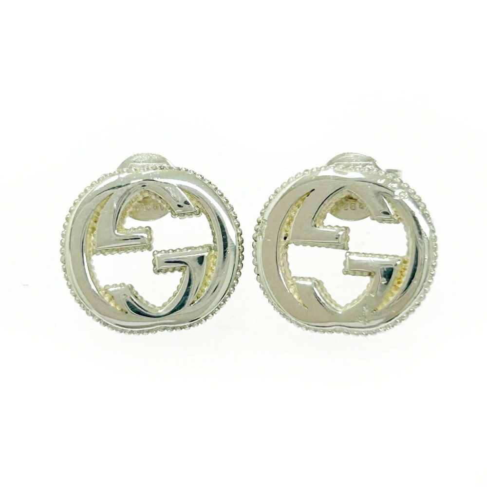 楽天市場】O 【GUCCI】インターロッキングGピアス ゴルメット メッキ